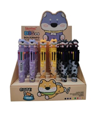 Bolígrafo 8 en 1 colores cute