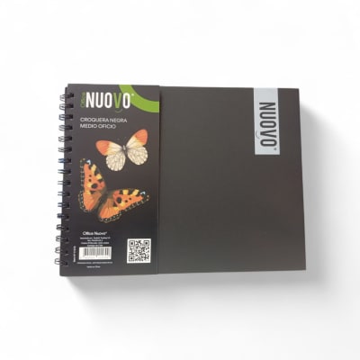 Croquera Medio Oficio Hoja Negra Nuovo
