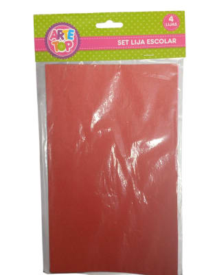 Set Lija Escolar x4 Arte Top1