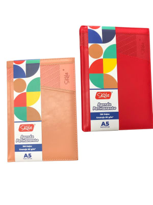 Agenda A5 Eco cuero 160 hojas Skole1