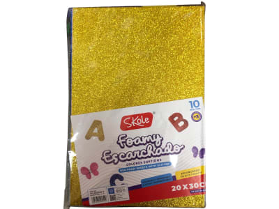 Sobre goma eva  glitter 10 unidades Skole1