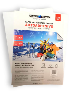 Papel Fotografico Glossy A4 Adhesivo 100 Hojas