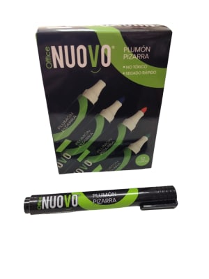 Plumon Pizarra Negro Punta Redonda Nuovo