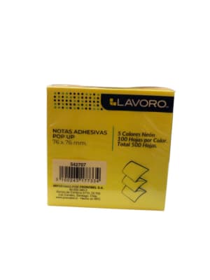 Notas Adhesivas 500 hojas neon Lavoro