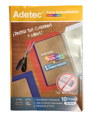 Forro autoadhesivo adetec 10 colores