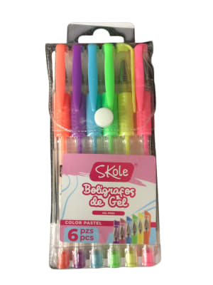 Lapiz Gel  Colores Pastel Skole1