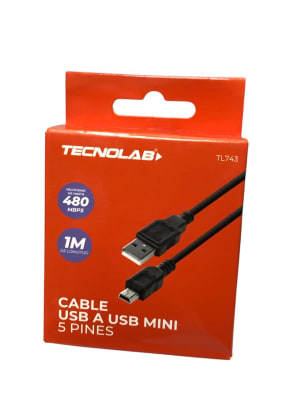 Cable Mini Usb 5 Pines Tecnolab