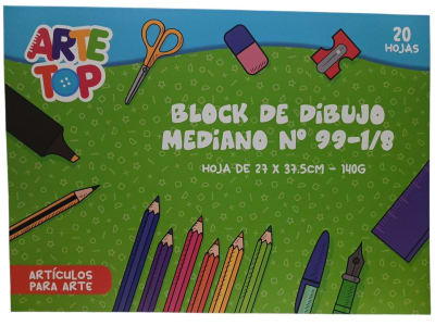 Block De Dibujo Mediano N°99 1/8 Arte Top