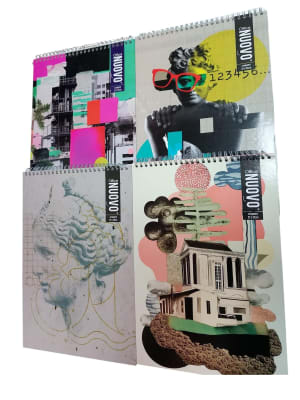 Croquera Oficio Collage Doble Espiral Nuovo
