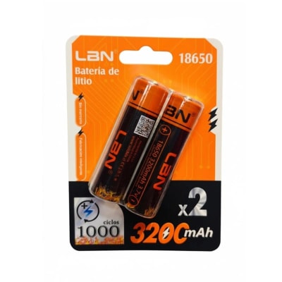 Pila Linterna LBN LBPR18650 X2
