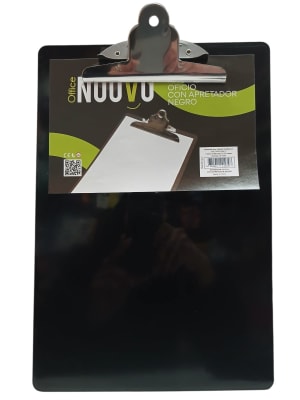 Tabla Anotador Oficio con Apretador Negro Nuovo1