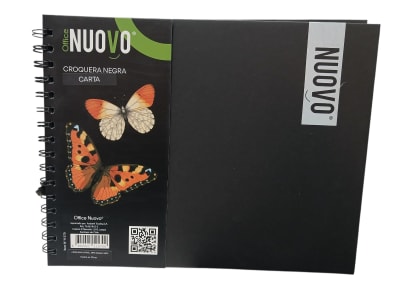 Croquera Carta Hoja Negra Nuovo