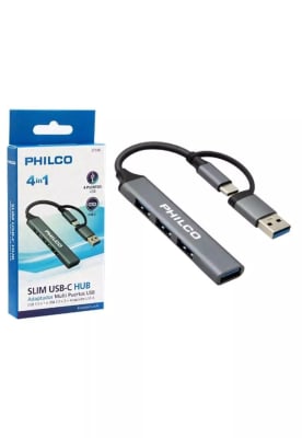 Hub Philco 3.0 4 Puertos Usb/C