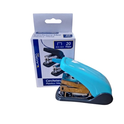Corchetera Mini Plast/Metal Azul1