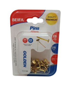 Set de 25 Broches Dorado 25MM