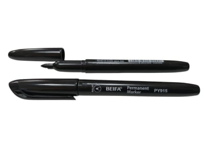 Marca Permanente Punta Bala Negro BEIFA1