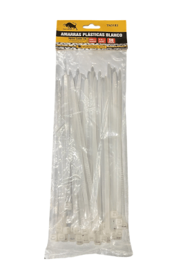 Amarra Plastica 4.8mm*200mm 50 PCS Toro Negro