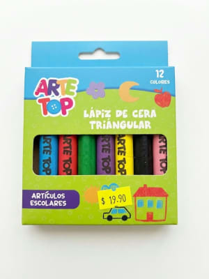 Lapices de cera triangulares 12 colores Arte Top1
