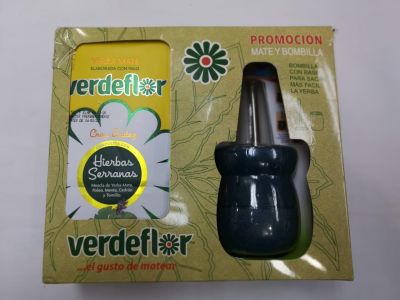 Set mate + bombilla + yerba Verdeflor Set mate + bombilla + yerba Verdeflor