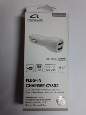 Adaptador auto Acqua 2.1 Adaptador auto Acqua 2.1