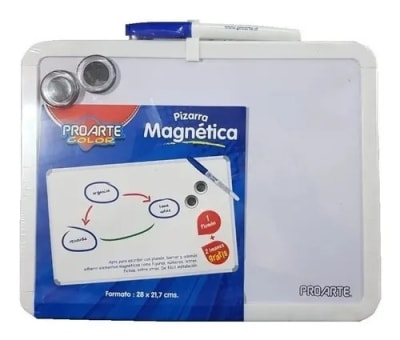 Pizarra Magnética + Plumón + Imanes 28x21,7 cms Proarte
