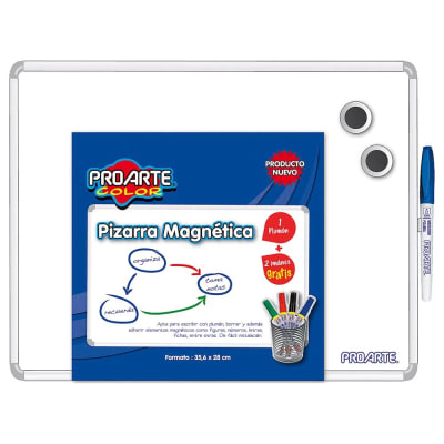 Pizarra magnética 35.6x28 cms + plumón + 2 imanes1