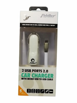Cargador auto Fiddler + Cable Micro USB Cargador auto Fiddler + Cable Micro USB