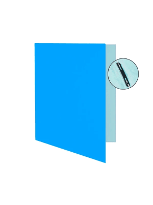 Carpeta Carton Forro y Archivador Celeste