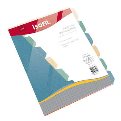 Separador Carta 6 divisiones Isofit