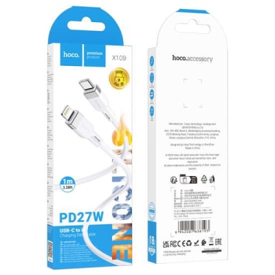 Cable Tipo C - Lightning Hoco x109 PD 27W