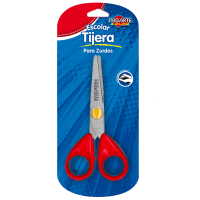 Tijera Escolar Punta Roma Para Zurdos Proarte