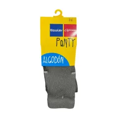 Panty acanalada algodon gris