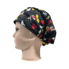 Cofia negra sublimada Mickey Mouse