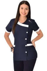 Delantal educadora modelo Sarah Azul marino