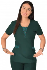 Delantal educadora modelo Ulany verde botella