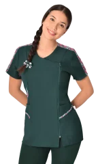 Delantal educadora modelo Rouss verde botella