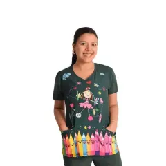Blusa educadora antifluido modelo Patona verde botella