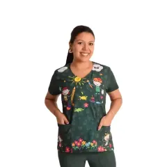 Blusa educadora antifluido modelo Acuarela verde botella