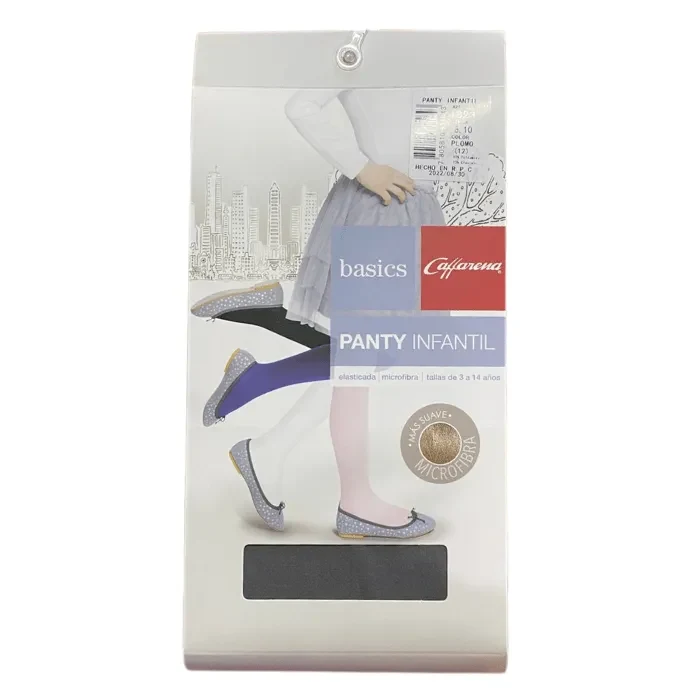 Panty microfibra infantil gris1