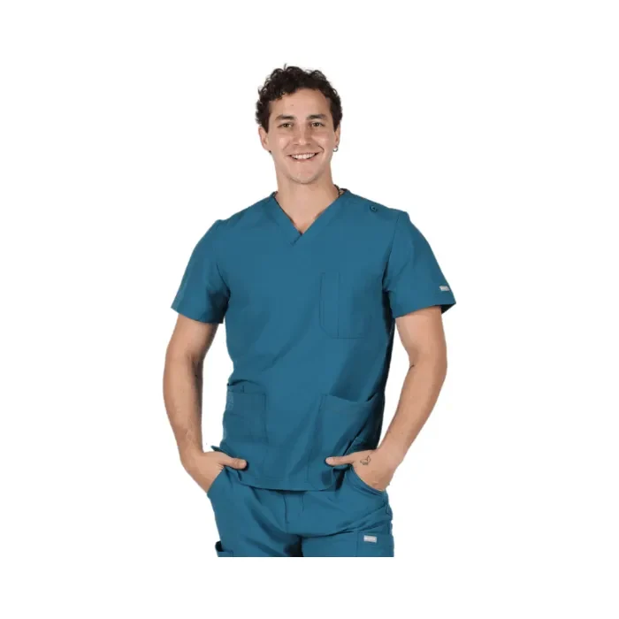 Top clinico hombre MOMENTUM 5802 MAEVN Verde petroleo1