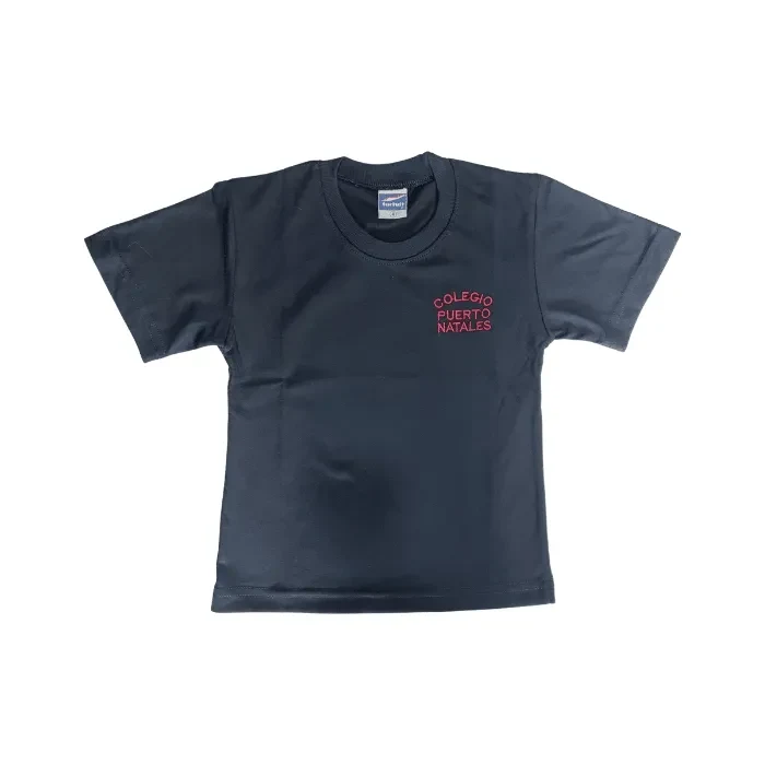 Polera azul Colegio Puerto Natales1