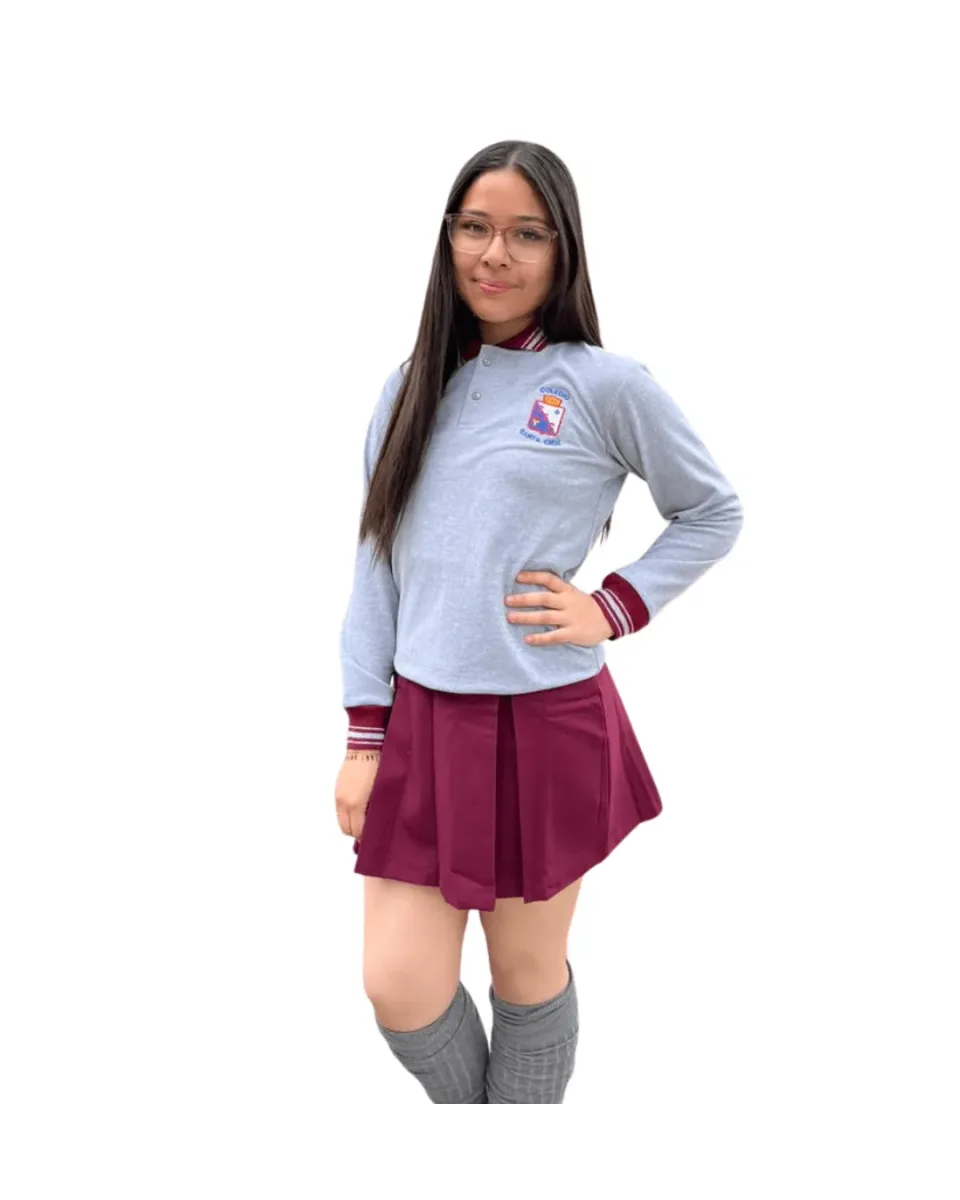 Polera pique Colegio Santa Cruz1