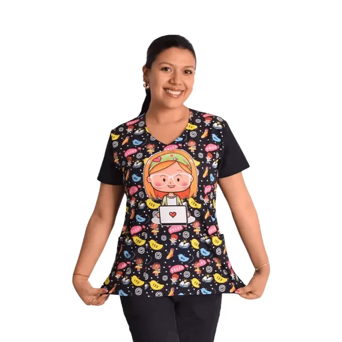 Blusa educadora antifluido modelo Rafaella Azul marino1