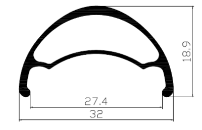 Llanta U32 32H Ti Black Llanta U32 32H Ti Black