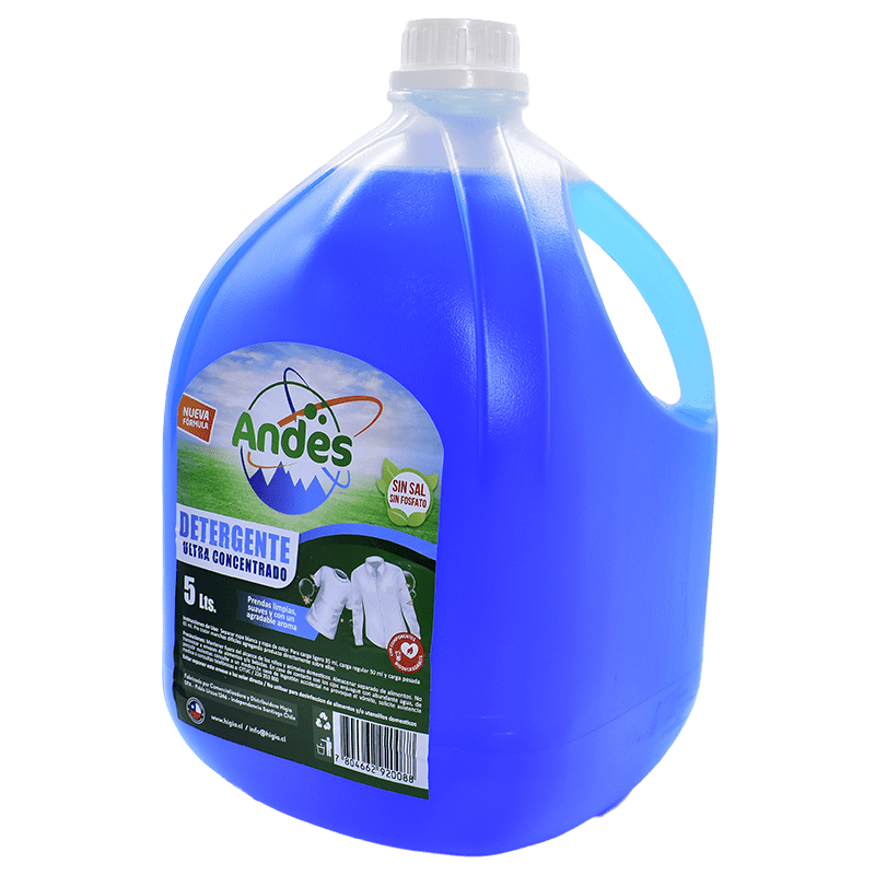 Detergente Líquido Andes Azul 5 litros | Punto Oriente