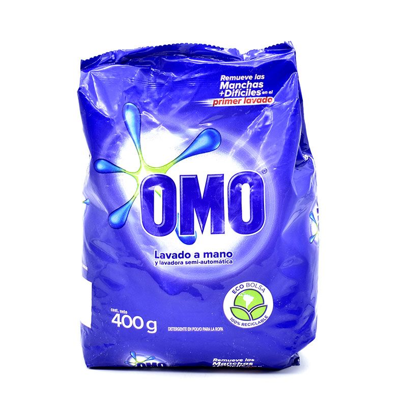 Detergente en Polvo Omo Lavado a Mano 400 gr | Punto Oriente