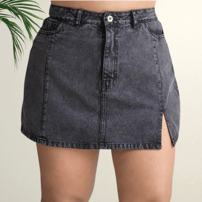Falda Denim con Abertura1