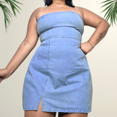 Vestido Denim Straples
