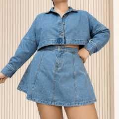 Casaca Crop Denim