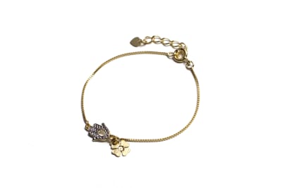 PULSERA DELICADA MANO Y TRÉBOL1